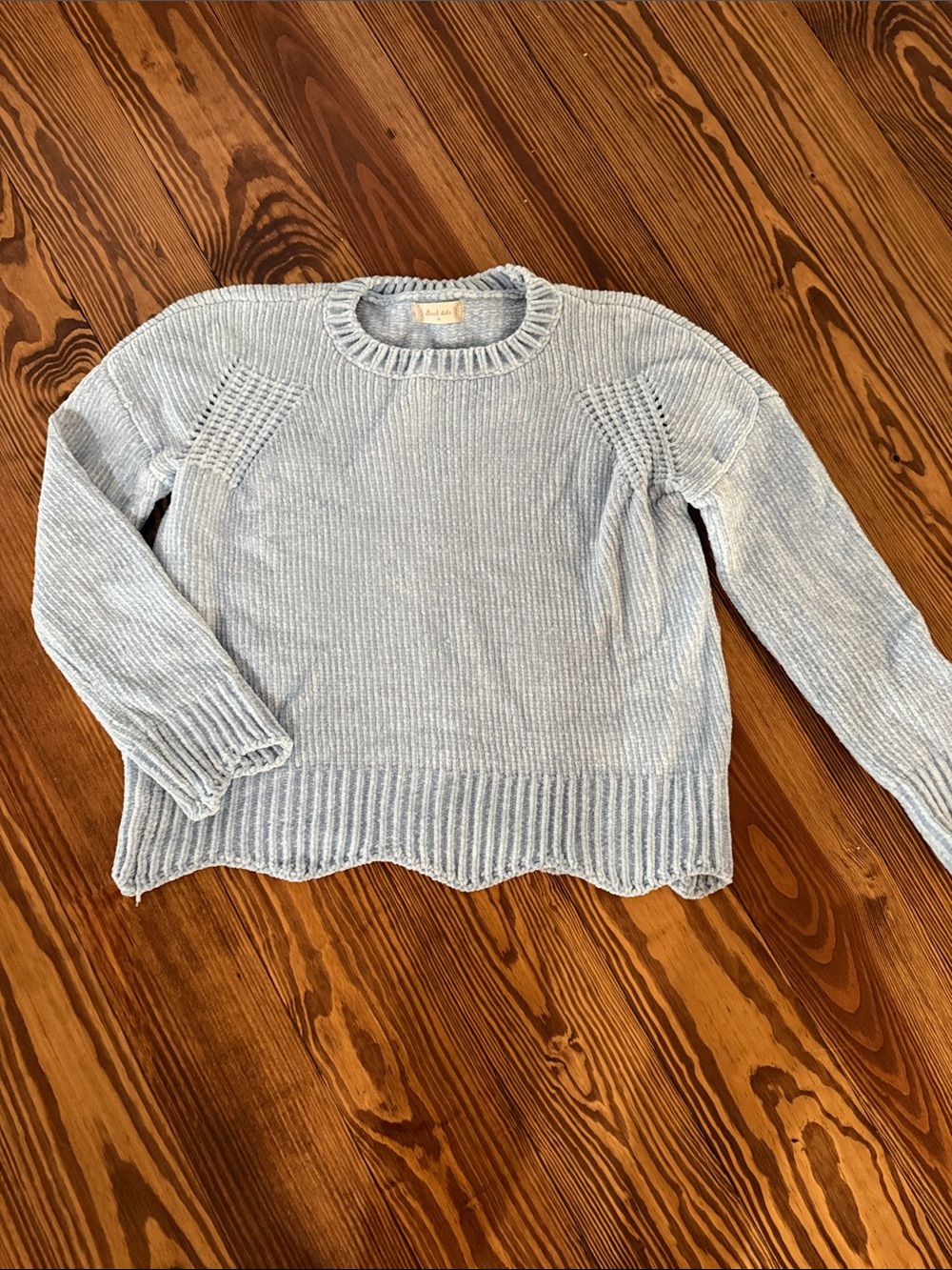 Altar'd State Light Blue Chenille Crewneck Sweater